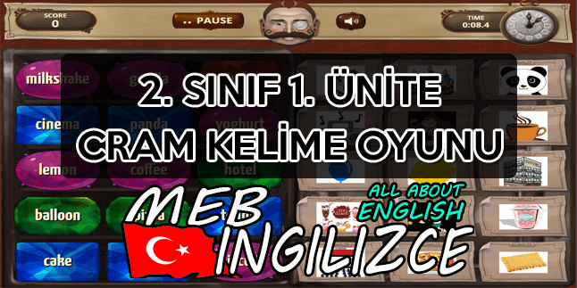 2 Sinif 1 Unite Flashcard Kelime Cram Oyunu Mebingilizce